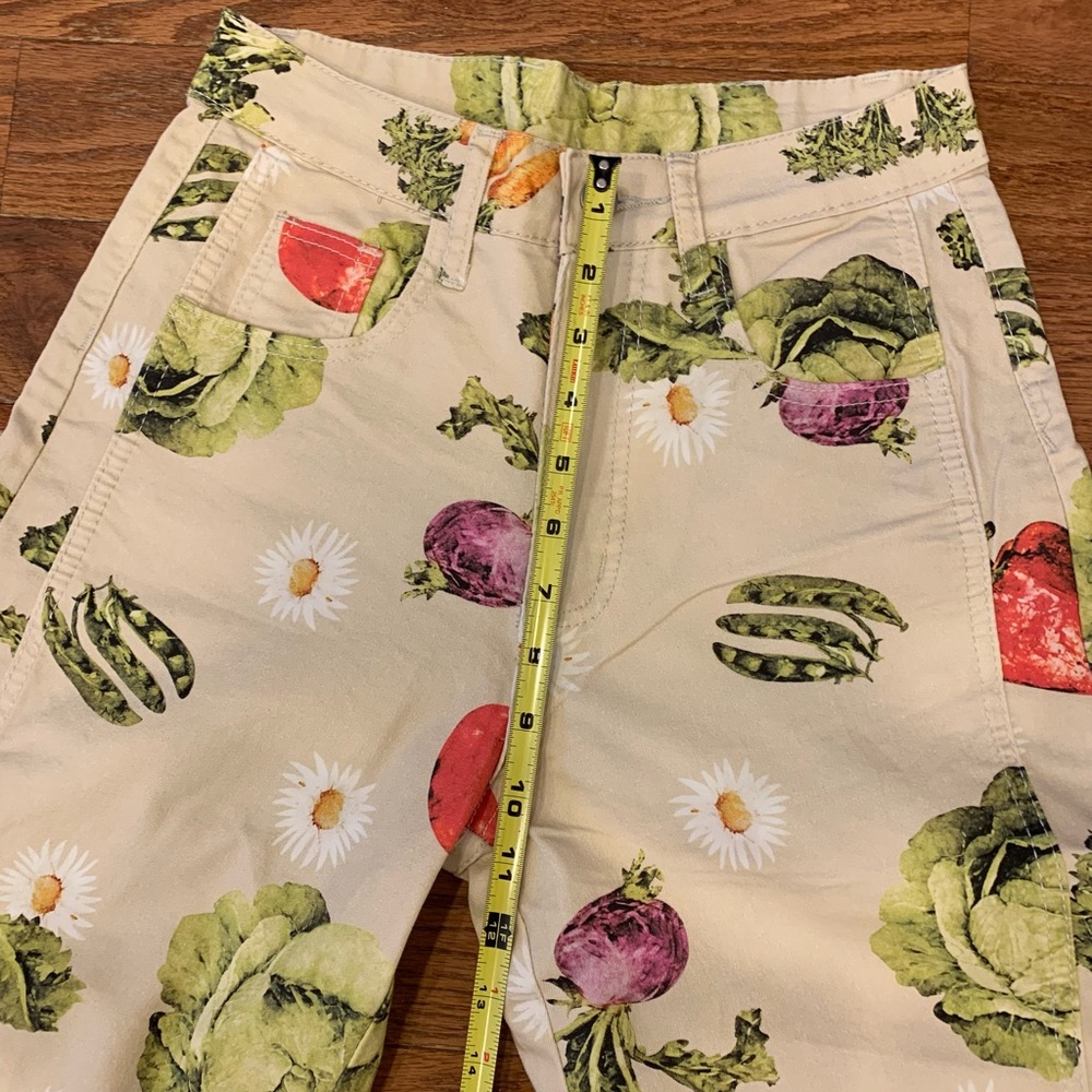 Vegetable Print Barrel Pants NWT S - Picture 7 of 10